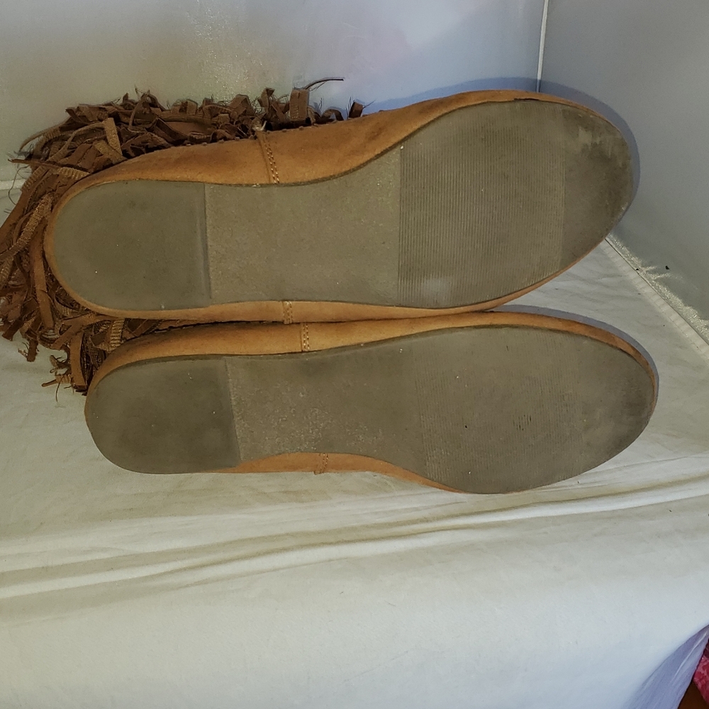 3 Layer Fringe Brown Boot 7.5 - Picture 4 of 6